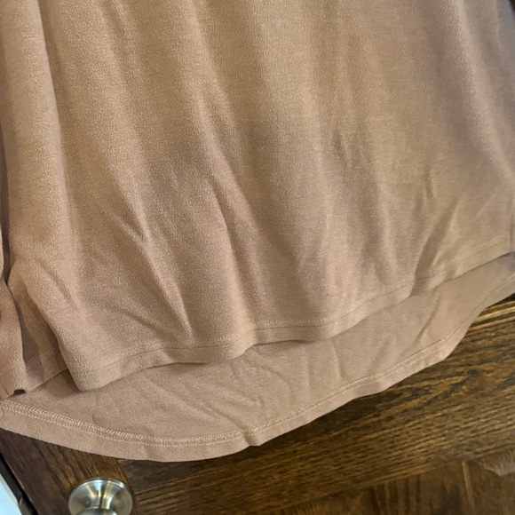 Varley Adkisson Toggle Collar Taupe Long Sleeve Top - Picture 6 of 7